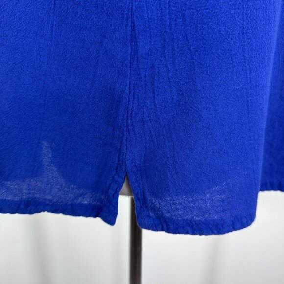 Oh My Gauze Size 2 Blue Cotton 2Pc Short Sleeve Buttons Blouse & Top Lagenlook - Picture 7 of 16